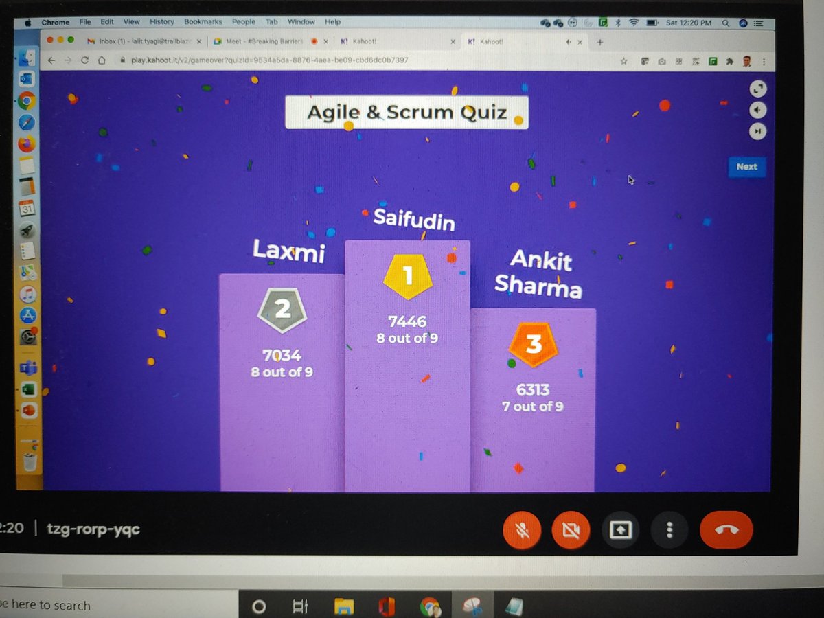 #BreakingBarriers Episode5 #winners 
<a href="/ayush0064/">Ayush Mangal</a> <a href="/ltyagi/">Lalit Tyagi</a> <a href="/sfdcshradha/">Shradha Bansal</a> 
<a href="/SFDCDelhiADM/">SF Delhi Admnistrators  User Group</a> <a href="/AgraSfdc/">Agrasfdc</a> <a href="/B2CNoida/">SfdcNoidaB2C</a> 

Thanks everyone for joining.
#salesforce #TrailblazerCommunity