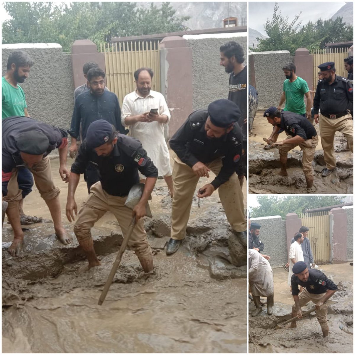 SSPGilgitGB's tweet photo. گلگت کے نالہ جات میں سیلاب، پولیس کے جوان اپنی عوام کے ساتھ فرنٹ لائن پر https://t.co/rkdAhcdqgf