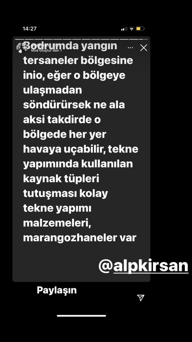 1zudikmeselesi's tweet photo. BODRUMA ÇOK ACİL DESTEK GİTMESİ GEREKİYOR YANGIN TERSANELER BÖLGESİNE İNERSE BÜYÜK PATLAMA OLUŞMA RİSKİ VAR ACİL YAYIN! #Bodrumyanıyor #PrayForTurkey #bodrumyangın https://t.co/bMx9ZNs0DU