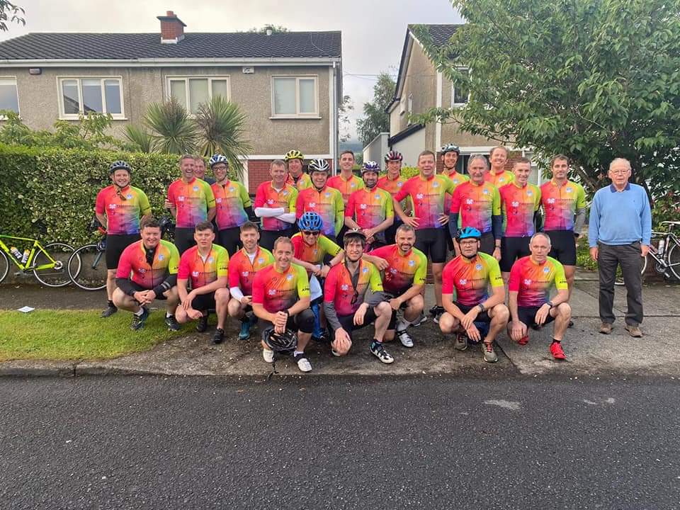 Galway_CD's tweet photo. One of our Paramedics is providing support for "Cycle for Cillian". They are cycling 210km from Dublin to Sligo, in memory of little Cillian, in aid of Féileacáin (Stillbirth and Neonatal Death Association of Ireland) and Hollestreet Maternity Hospital. https://t.co/WJE9epJezC