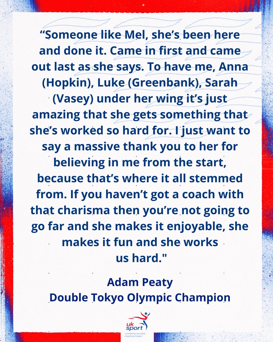 Adam Peaty 🤜🤛 Mel Marshall 

Mel was one of eight female coaches who provided key support to the next generation of elite coaches via UK Sport’s female coaches leadership programme this year💫

#TeamGB | <a href="/britishswimming/">Aquatics GB</a>