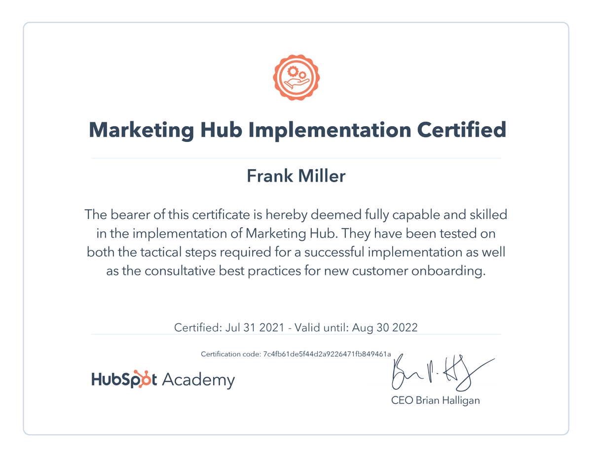 straightr's tweet photo. Certification Update, July 2021: Yes! We passed the Marketing Hub Implementation exam witch #HubSpotAcademy - we are proud und happy to deepen our collaboration with HubSpot achieving powerful #CreativeInboundMarketing implementions 🥊🚀🤩💪 #AchieveMore #straight #HubSpot https://t.co/pLhwAJIQgM