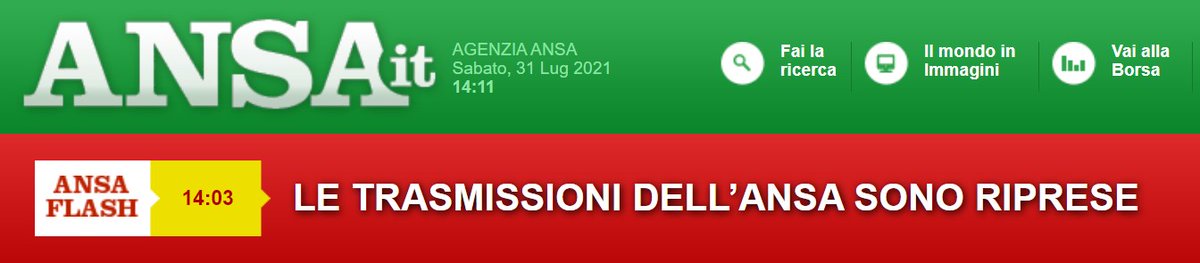 #ANSA Le trasmissioni sono riprese