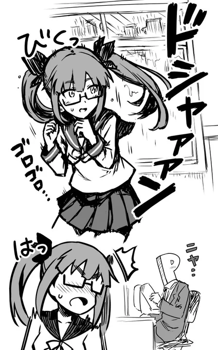 雷におどろく女の子っていいよね… (晶葉ちゃん落書き) 