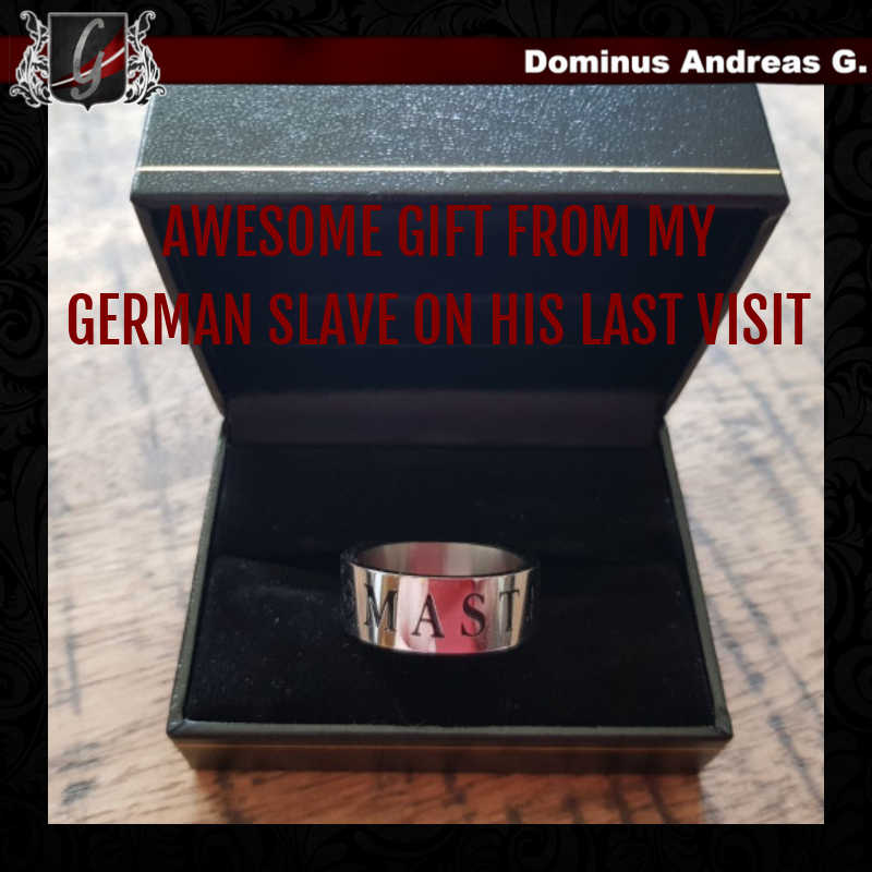 DominusAndreasG's tweet photo. Awesome gift from my German slave @c6skinslave on his last visit
#bdsm #bdsmvienna #bdsmaustria #Master #slavegay #slave #beardedmaster https://t.co/24CP1zLHmG