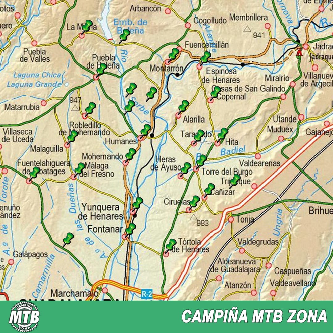 Hasta 27 pueblos de la Campiña o su término vas a poder visitar, las diferentes rutas que comprende el proyecto Campiña MTB Zona, partiendo de los puntos de inicio en las localidades cabeceras de Yunquera de Henares y Humanes.
#CampiñaMTBZona
@clubciclistahumanes
@ccyunquera