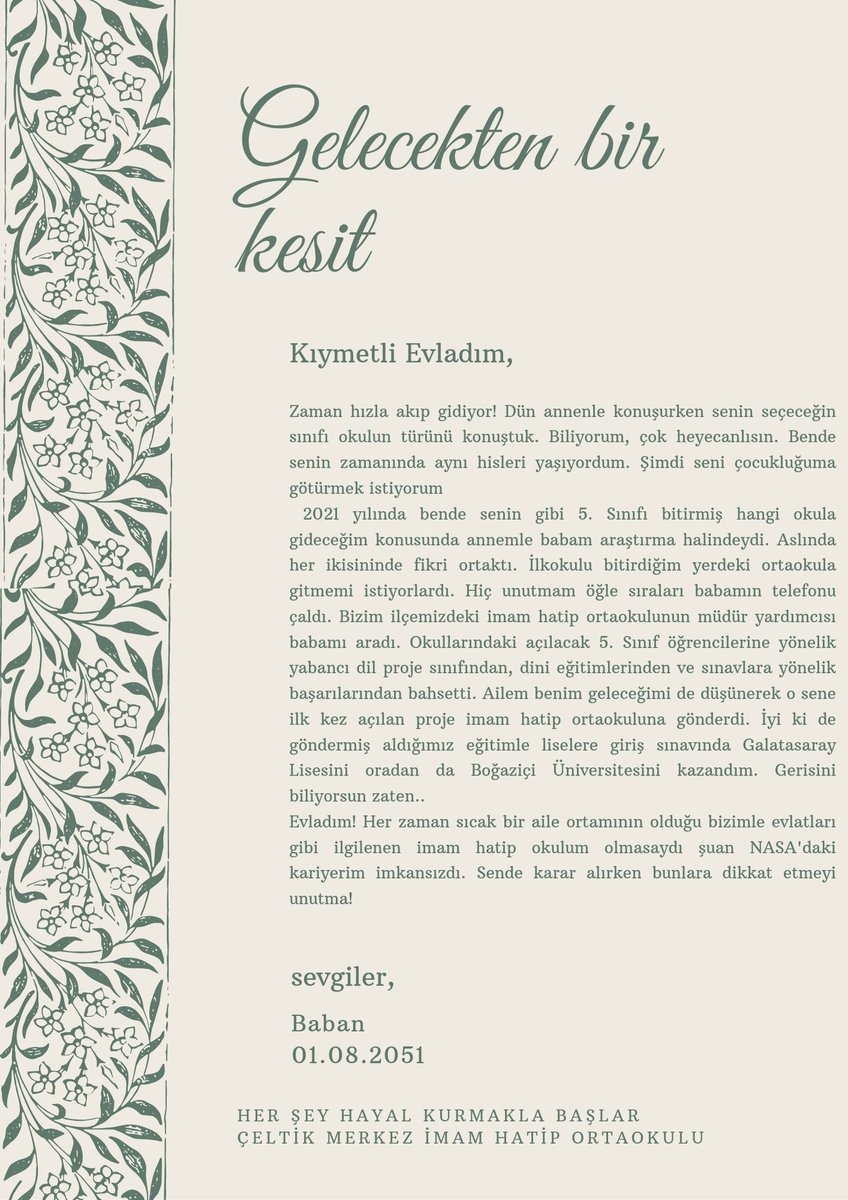 Geleceğinizi beraber şekillendirelim.. <a href="/erkanyakisir/">Erkan Yakışır</a> <a href="/SeyitAliBuyuk/">Seyit Ali Büyük</a> <a href="/celtikmem/">Çeltik İlçe Milli Eğitim Müdürlüğü</a>