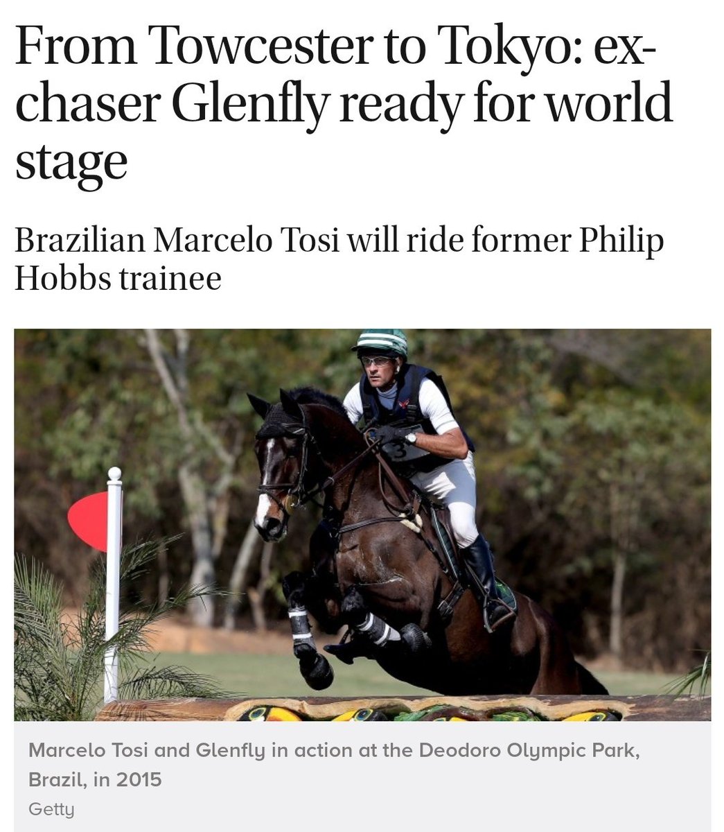 From running here at Ffos Las to competing in the Olympics! 🏇 Find out more about Glenfly, the ex-racer taking part in the eventing in Tokyo, with the Racing Post 👉 bit.ly/3j4cYvf