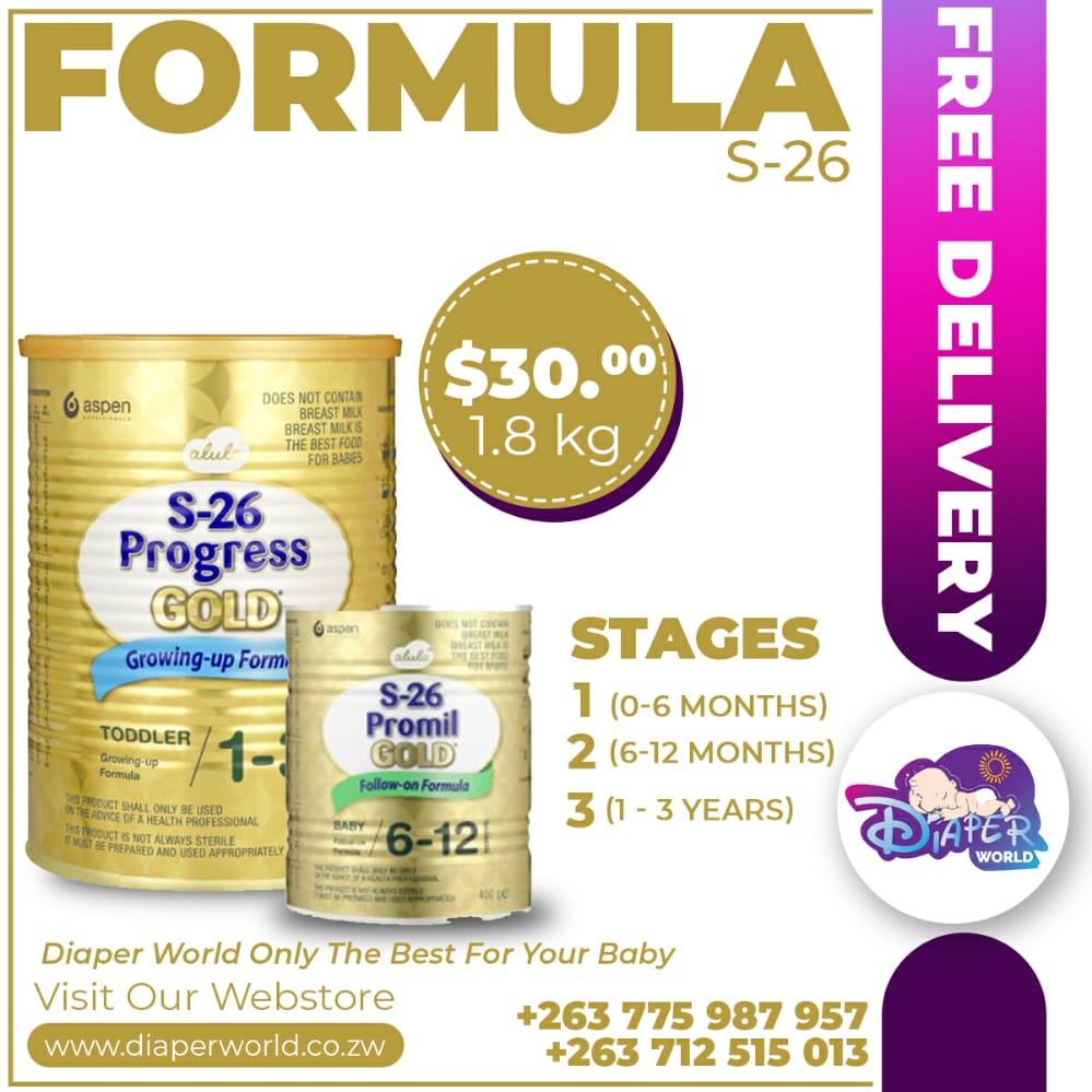 DiaperZw's tweet photo. In Stock: Formula S-26
Price : $30 / 1.8kg
Free Delivery in Harare https://t.co/qaOjzKcEW9