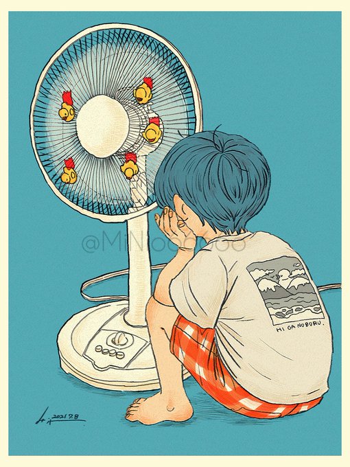 「electric fan male focus」 illustration images(Latest)
