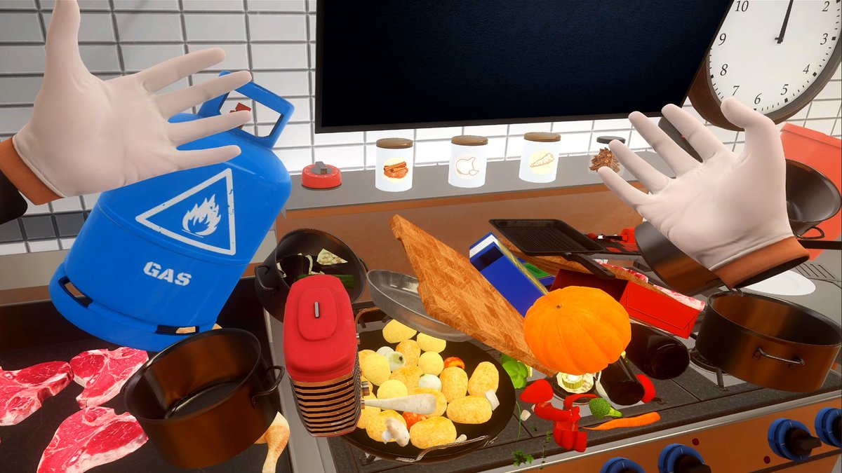 KrolMichal's tweet photo. W czwartek na #Steam zadebiutował symulator gotowania Cooking Simulator VR. Grę studia #BigCheeseStudio do świata #VR przeniósł #GameBoomVR.

https://t.co/5pRxRGy3hW

#polskiegry #Polska #giełda #GPW #PlayWay https://t.co/zIUqpoHVuH