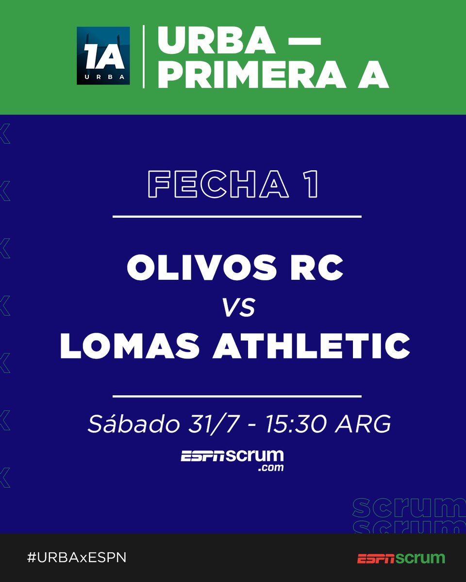 ¡Partidazo en #Munro! 

<a href="/OlivosRC/">Olivos Rugby Club</a> vs. <a href="/LomasACoficial/">LomasACoficial</a> 

Dos equipos que van a pelear en lo más alto de la Primera A, se miden en el arranque del campeonato. 

Miralo en VIVO 👇.
-> bit.ly/OLIvLOM

#URBAxESPN