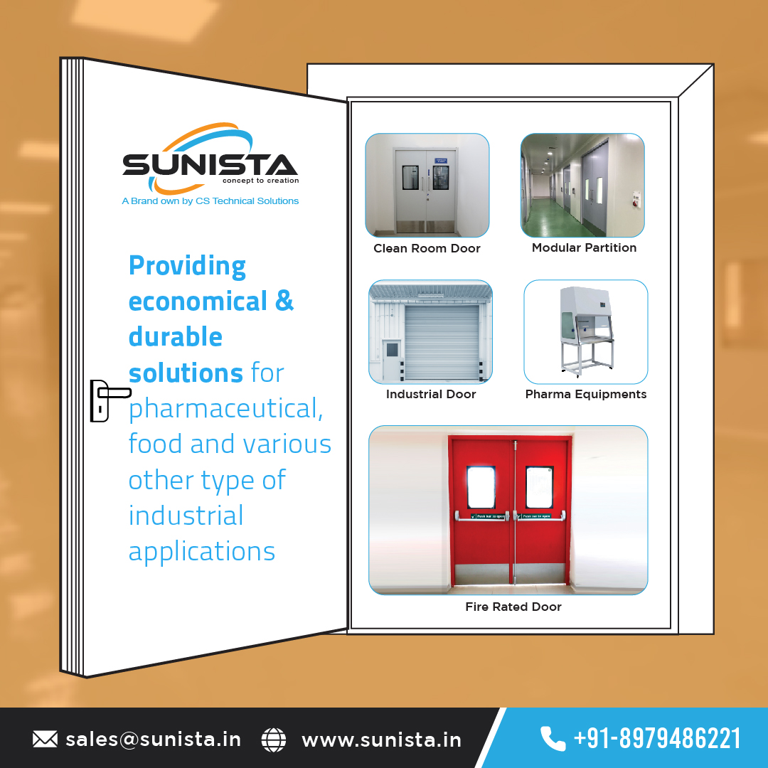 Sunista introduce CLEAN ROOM PARTITIONS &amp; DOOR PROGRAMME to compliment your aesthetics with its sleek design and smooth functionality.
 #Sunista #SunistaIndia #PartitionDoor

Visit the Website: sunista.in
 Email - sales@sunista.in
Contact Number +91-9896171818