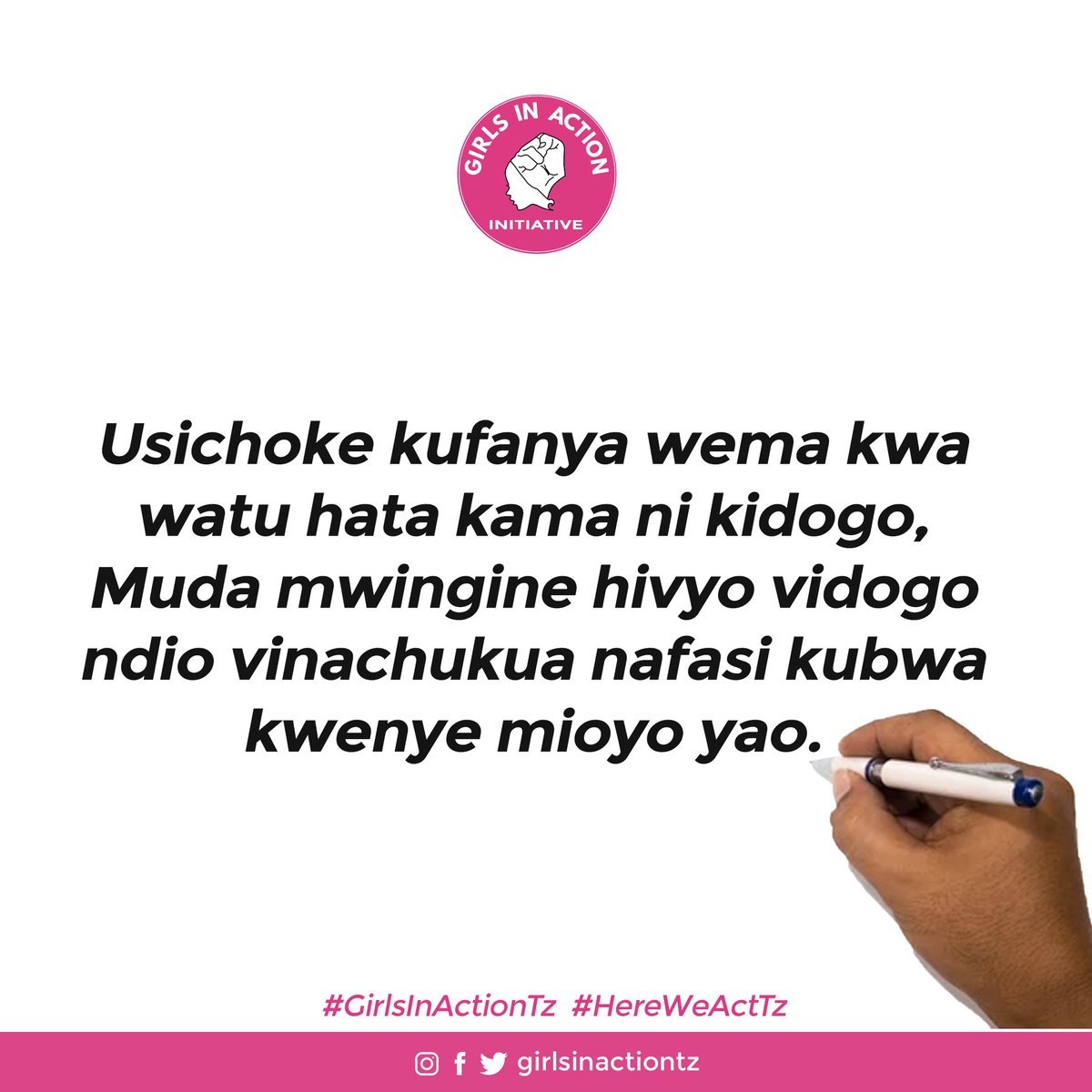 GIAInitiative's tweet photo. #GirlsInActionTz #HereWeActTz https://t.co/mx4ReG8Ue9