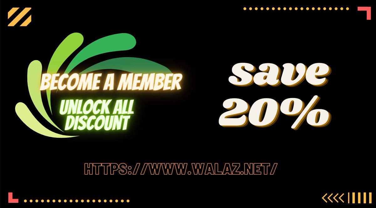 ShareDataLearn1's tweet image. Become a member to unlock all discount up to 20%
walaz.net