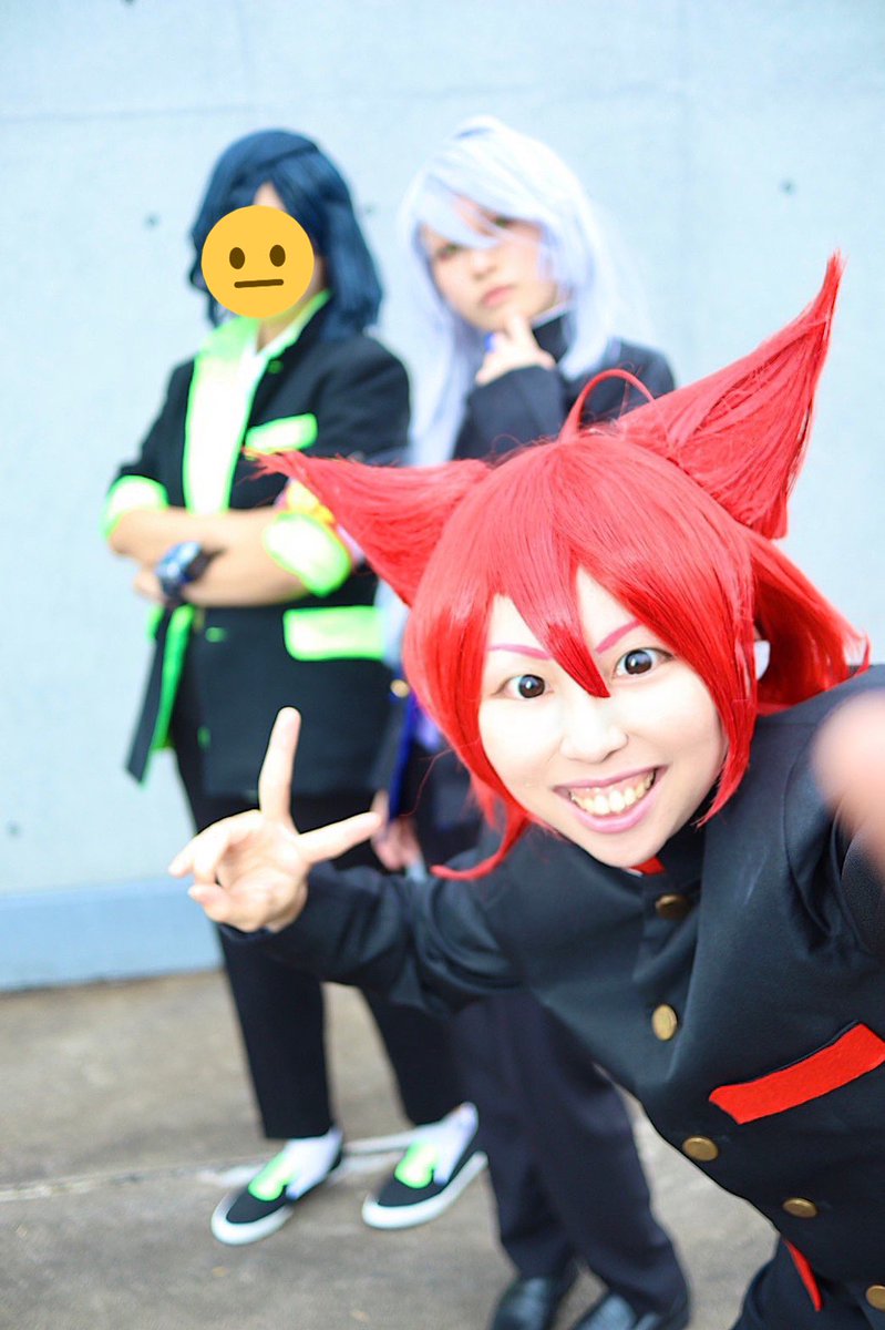 コスプレ】 妖怪学園Y ジンペイ「九尾先輩〜〜！！会長〜〜！！写真撮