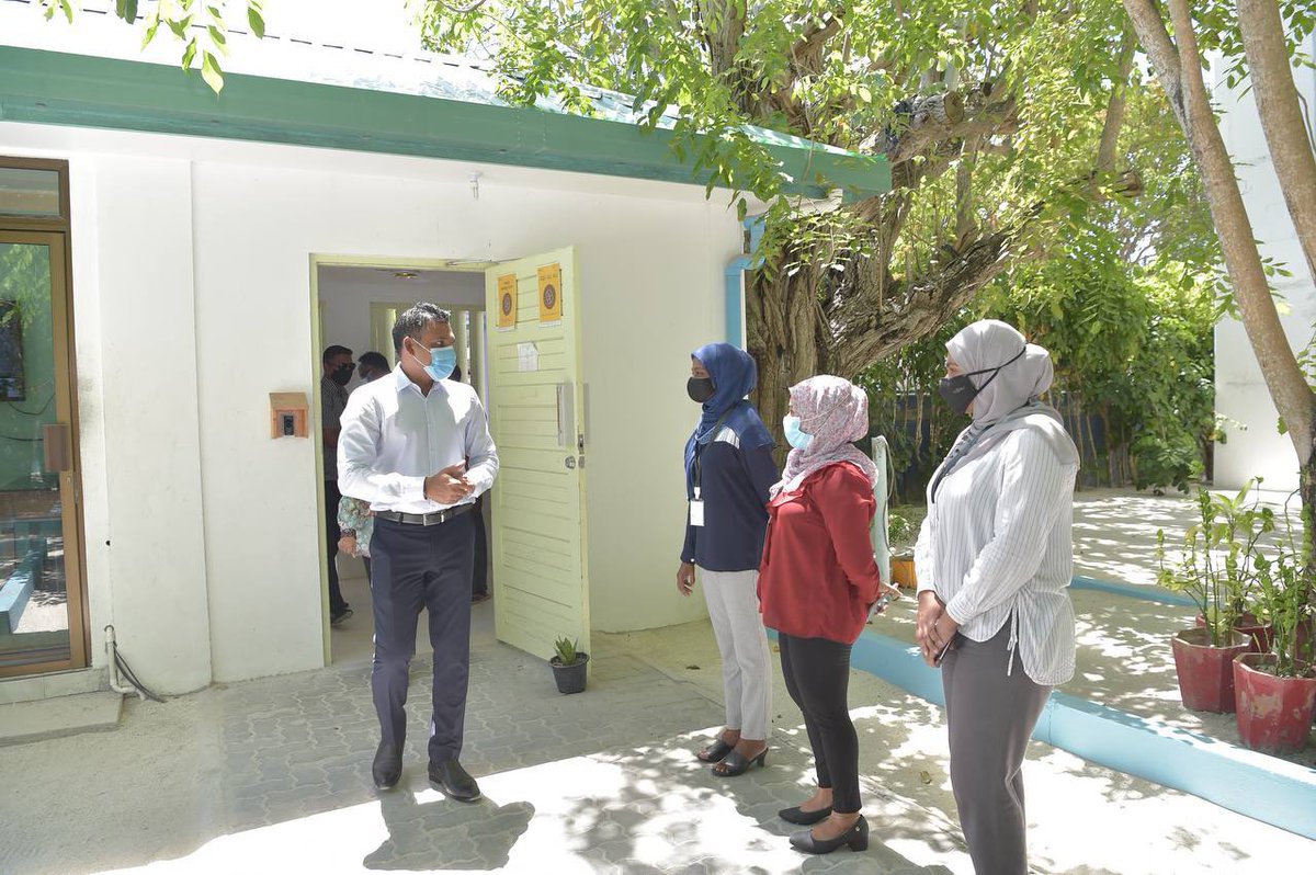 presidencymv's tweet photo. Vice President @FaisalNasym visits to Kaafu Guraidhoo Island's 'Home for People with Special Needs' and meets with key authorities to discuss the institute's concerns. https://t.co/LUxcjWIfSi
