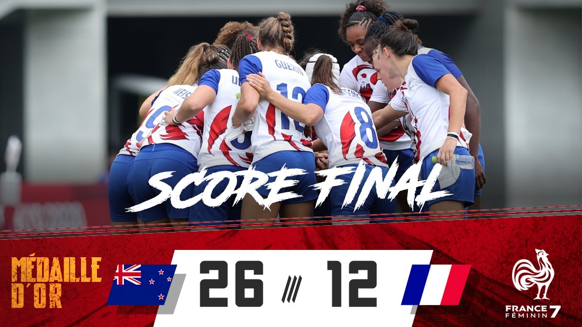 🇳🇿🇫🇷 Elles ont tout donné dans cette finale, mais ça n'est pas passé cette-fois. On est tellement fiers de vous ! MERCI les filles, vous êtes 𝐕𝐈𝐂𝐄-𝐂𝐇𝐀𝐌𝐏𝐈𝐎𝐍𝐍𝐄𝐒 𝐎𝐋𝐘𝐌𝐏𝐈𝐐𝐔𝐄𝐒 !!! 🥈👏

#NZLFRA #France7 #Tokyo2020 #JeuxOlympiques #Rugby