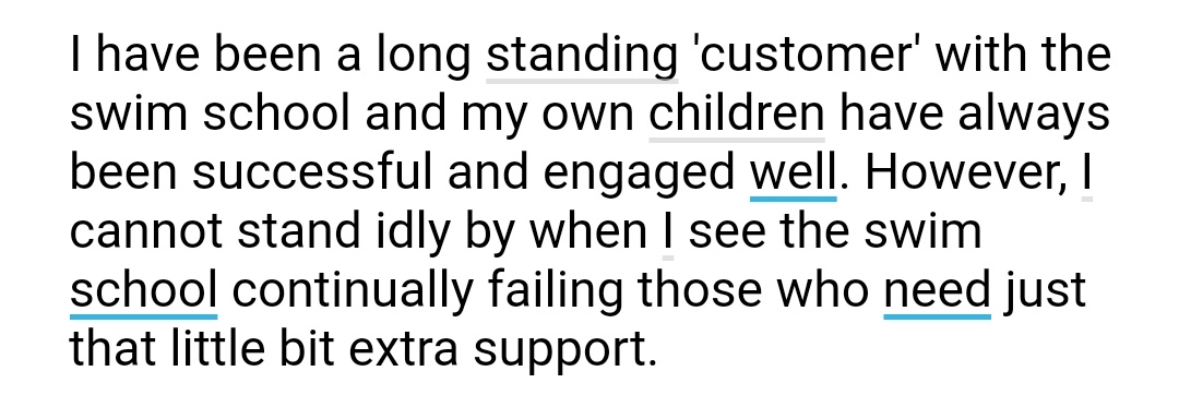 AdamP_SEN_SLT's tweet image. Always stand with those who may not have a voice 👍 lots of little things done poorly build up creating a dysregulating and distressing environment. @BeckySwimStars need to do better and train their teachers...starting with management! @BeckAdlington #inclusion #BetterPractice