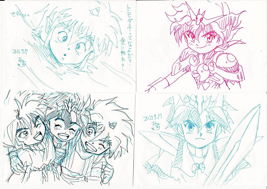 #今月描いた絵を晒そう
線画だとこんな感じ✨ 