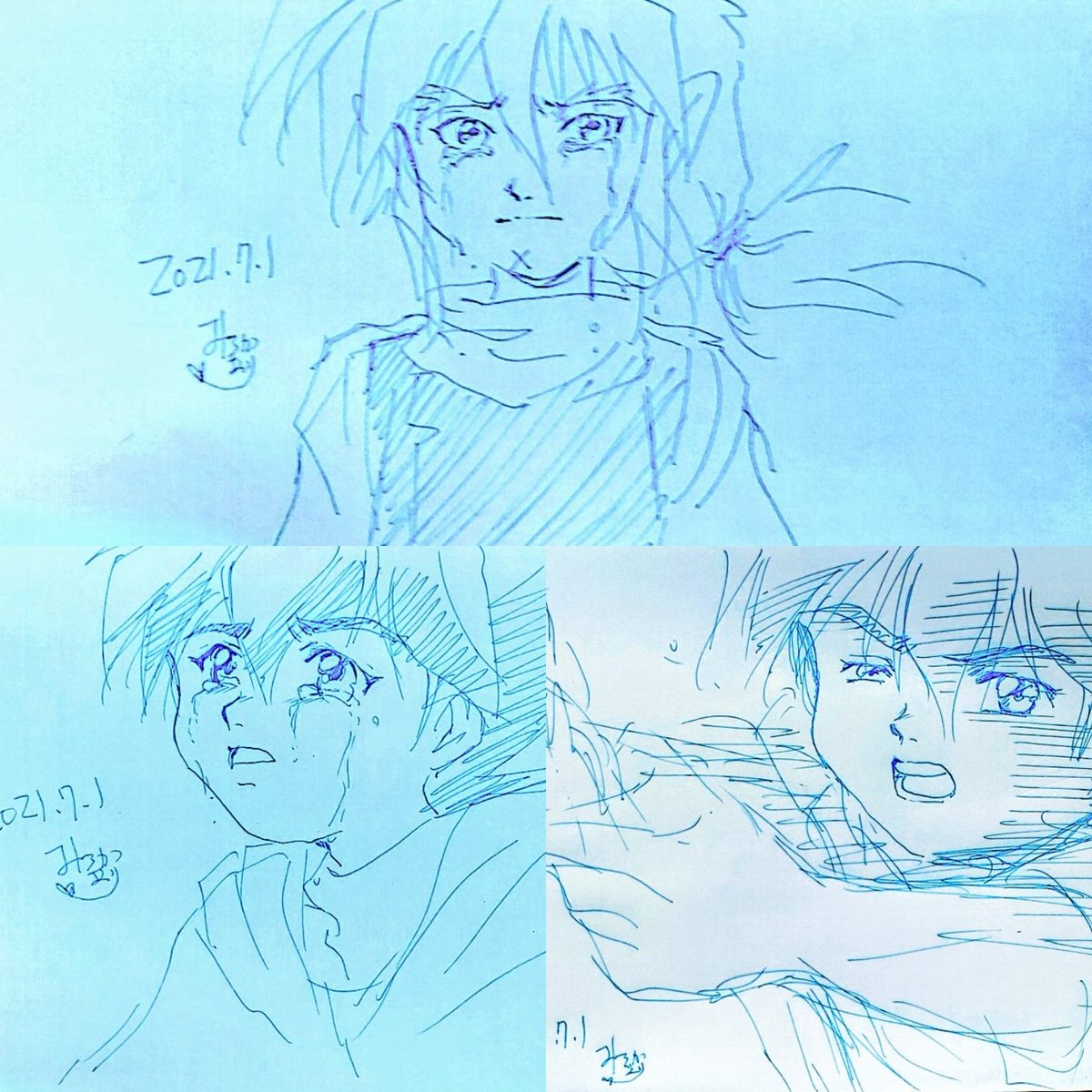 #今月描いた絵を晒そう
線画だとこんな感じ✨ 