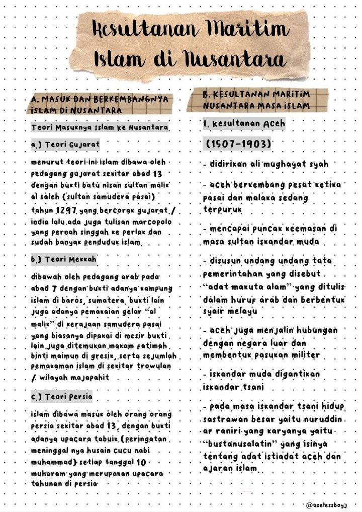 revoiradioz's tweet photo. 📜 — kesultanan maritim islam di nusantara

[ rangkuman sejarah minat bab 2 kelas 11 ] 

sc: buku baket, pahamify. https://t.co/W5IDu4KmNF