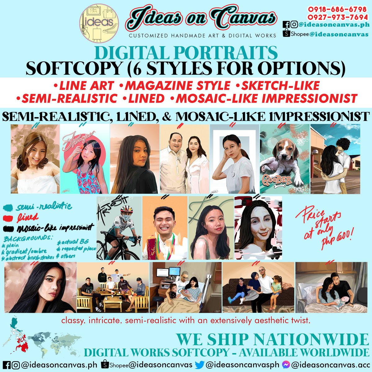 ideasoncanvasph's tweet photo. Digital Portraits Softcopy Samples and Pricelist 🎨 https://t.co/SUIhyifLbc