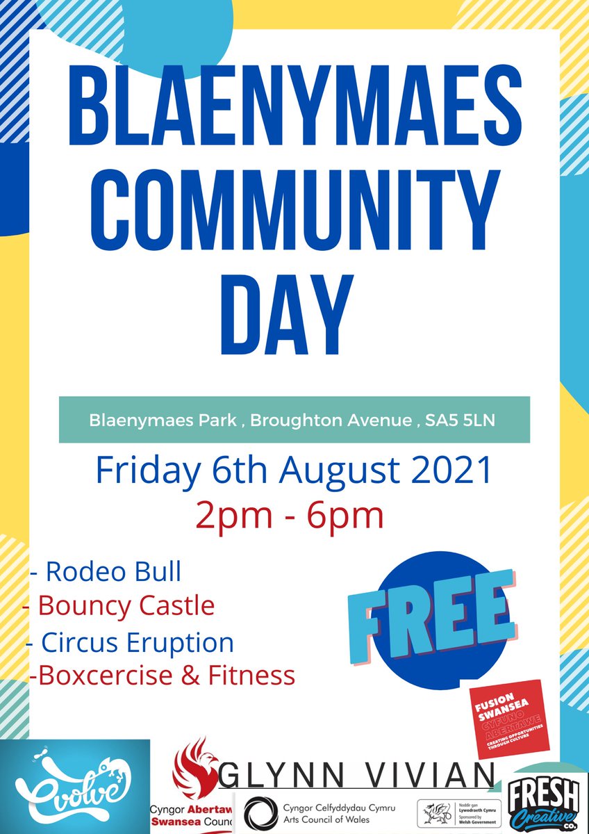 Really excited to be delivering this event alongside a mixture of partners next week! <a href="/SwanseaCouncil/">Swansea Council</a>  @swanseacommfarm <a href="/FusionSwansea/">FusionSwansea</a> <a href="/mawwfire/">Tân CGC / MAWW Fire</a> @SWPSwansea <a href="/FreshCreativeC0/">Fresh Creative Co</a> <a href="/GlynnVivian/">Glynn Vivian</a> <a href="/choices_swan/">Choices Swansea</a> completely FREE Family Fun part of our #SummerofFun programme!