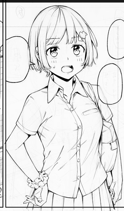 今月もペン入れ開始ー。 