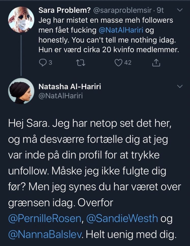 WokeHjerne's tweet photo. En af vores woke-søstre bliver lige nu latterliggjort pga. dette burn. Lad os alle støtte @saraproblemsir i denne svære tid. #prayforsara https://t.co/suQN4TQaMu