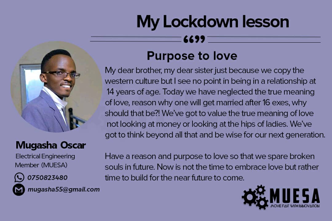 #LockdownAwarenessCampaign

<a href="/MbararaUST/">Mbarara University</a>  @MUESAOfficial