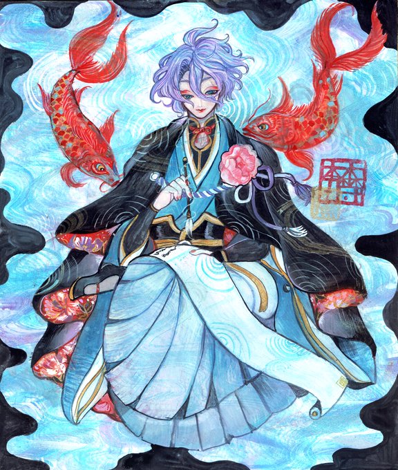 三日月宗近(刀剣乱舞) 「手癖で描いた三日月宗近」|森守7/30東5ノ45aの