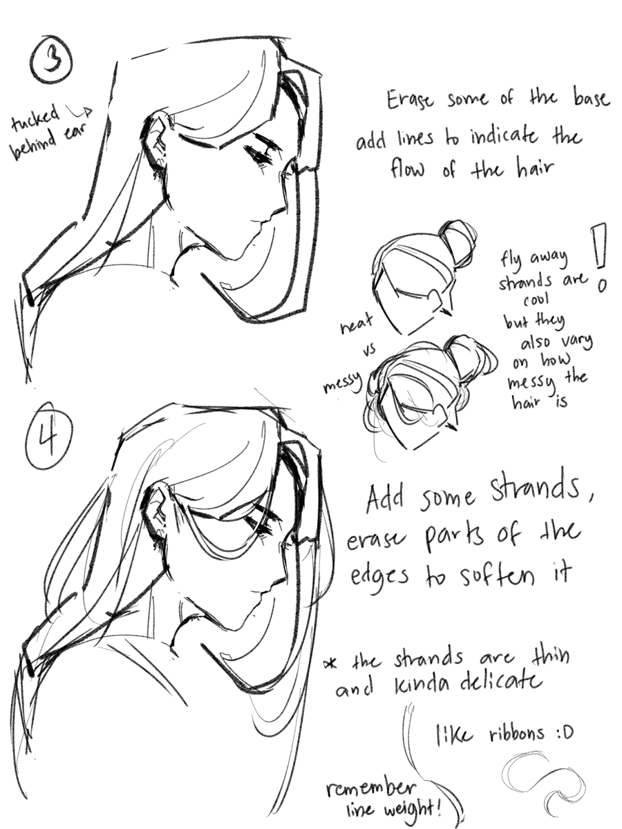 how i draw hair! 