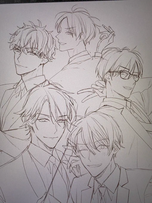 4年くらい前のイラストを加筆しようとしたらどこにも原稿ない…😭なので描き直した方が早いってなりました。新旧比較してみるとけっこう違いますね #それでも俺のものになる 