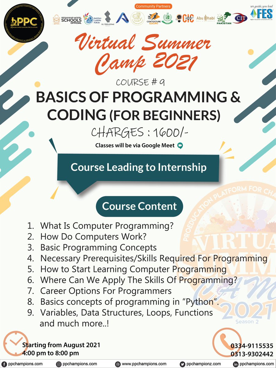 proedconsulting's tweet image. Register Today & Reserve your seat:
forms.gle/q5JoqrKMqstn3G…
FOR QUERIES OR ASSISTANCE, PLEASE CONTACT:
+92 334-9115535
+92 313-9302442
#programmingclasses #learnpython #Python #Oracle #SAP #Database #SQL #codingisfun #codingforkids #Coursework #internships #registernow