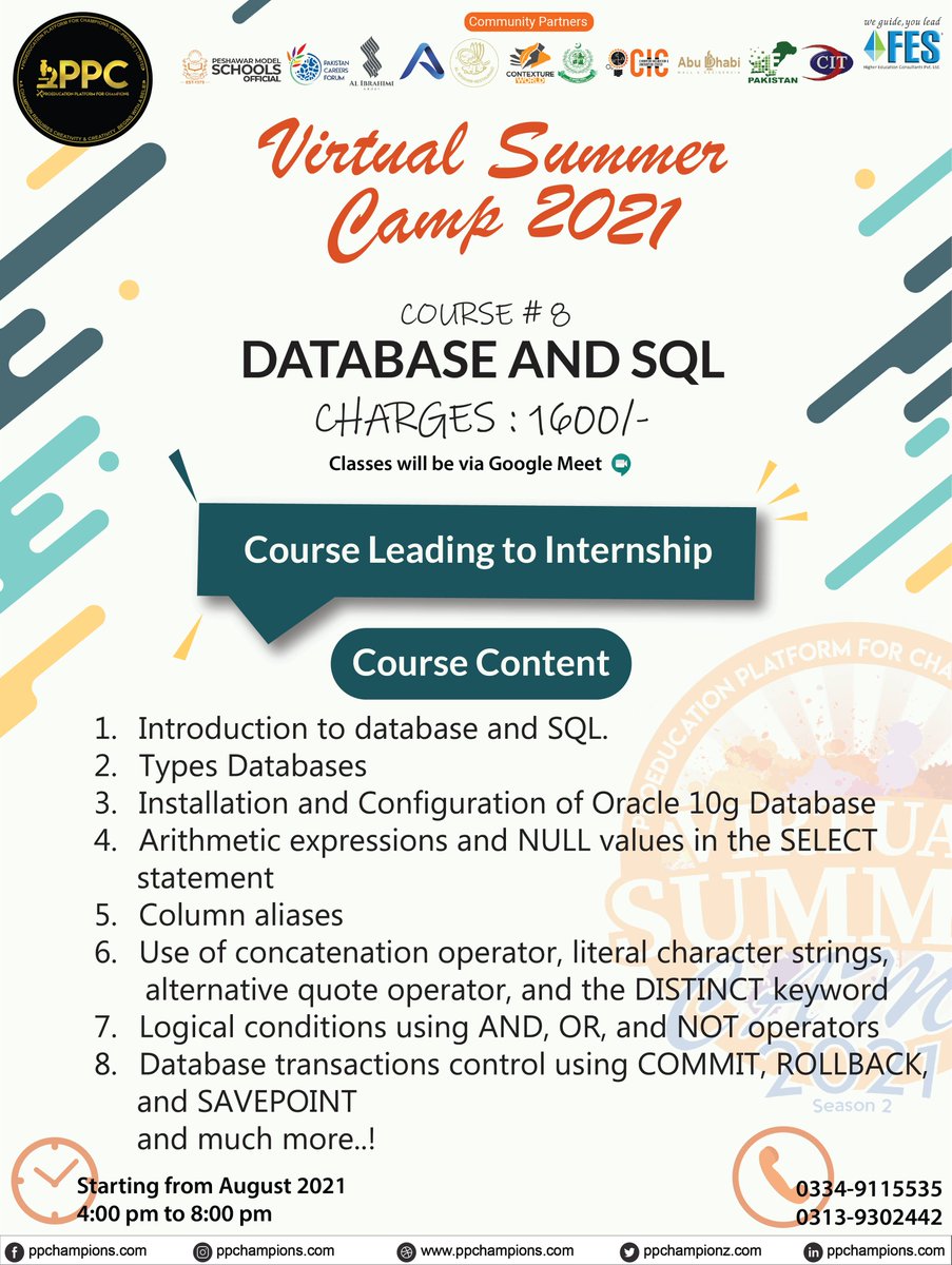 proedconsulting's tweet image. Register Today & Reserve your seat:
forms.gle/q5JoqrKMqstn3G…
FOR QUERIES OR ASSISTANCE, PLEASE CONTACT:
+92 334-9115535
+92 313-9302442
#programmingclasses #learnpython #Python #Oracle #SAP #Database #SQL #codingisfun #codingforkids #Coursework #internships #registernow