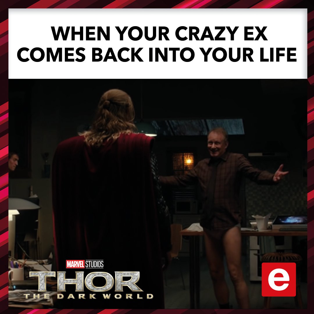 RT @etv: Ain't nobody got time for crazy exes. 

Thor the Dark World, tonight at 8PM. https://t.co/xdJL8Q2ug4