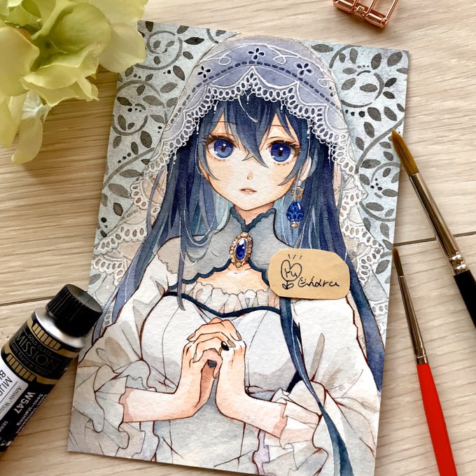 「mechanical pencil parted lips」 illustration images(Latest)