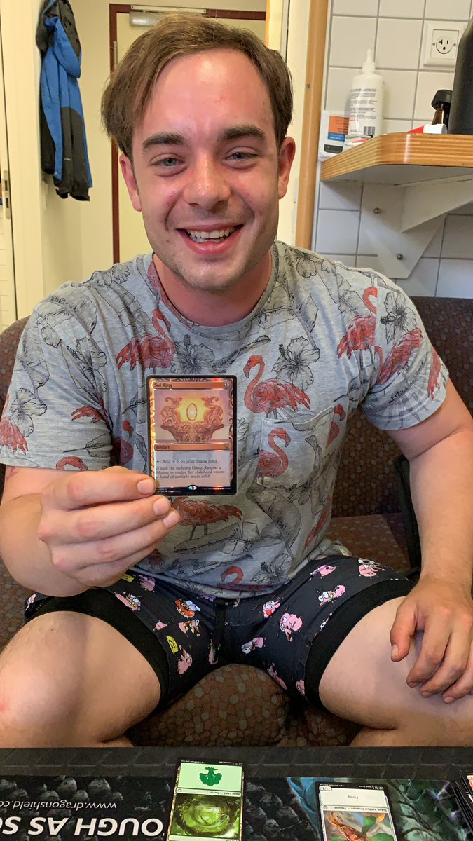 IImmortalObject's tweet image. Went with friend to buy some @wizards_magic cards, he asked which one, and I selected a Kaladesh Box “this one got a sol ring and is loaded” I said…. Welp this happened, 26 packs left to open 🤷‍♂️