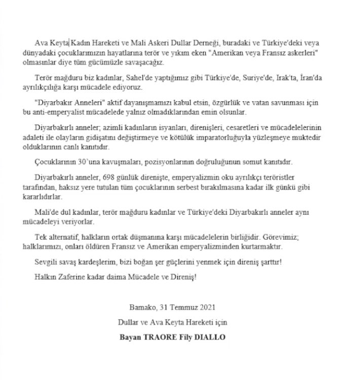 VatanParty_INT's tweet photo. Afrika'nın terör mağduru kadınlarından Diyarbakır Anneleri'ne destek geldi.

31 Temmuz Dünya Afrika Kadınlar Günü'nde Malili, Cezayirli, Burkina Fasolu ve Gineli terör mağduru anneleri, Diyarbakırlı annelerle dayanışma amacıyla basın toplantısı düzenledi.

https://t.co/zOxFYdn6wz https://t.co/gcnLyXu3Ku