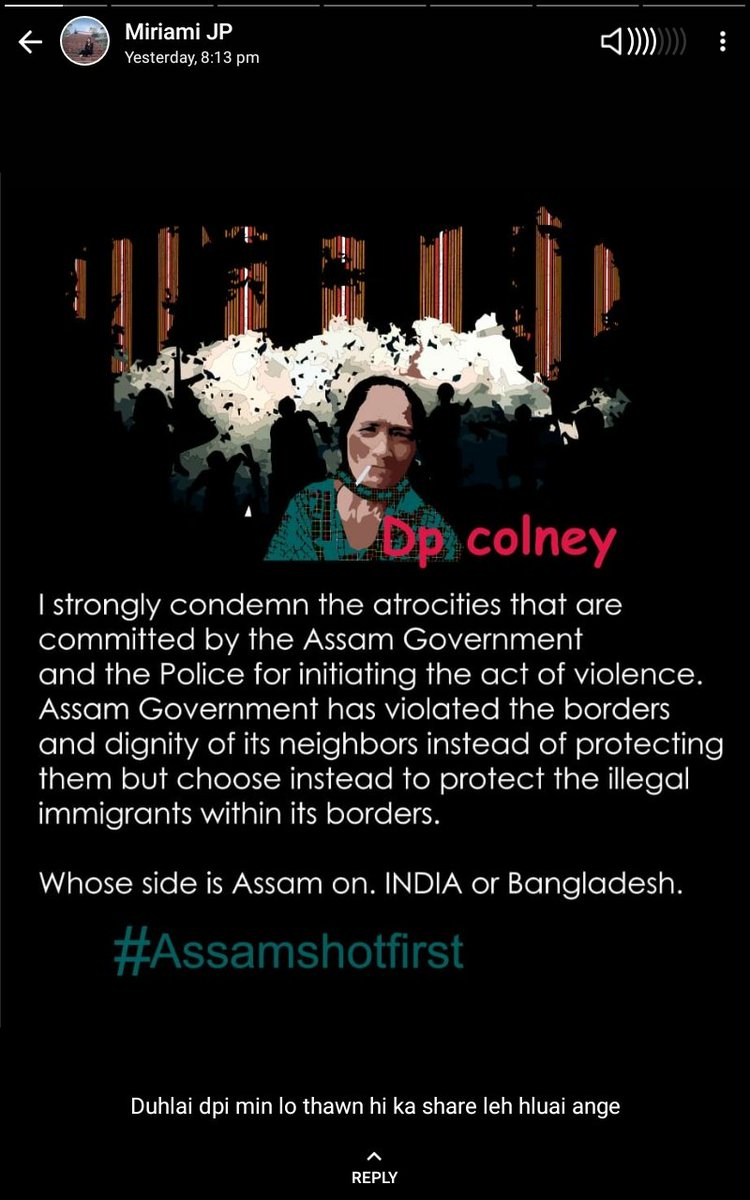 dpcolney's tweet photo. @tactonic001 @Asom48443696 @Simiyahhh @ramduhawmifanai @himantabiswa @HMOIndia @AmitShah @ZoramthangaCM #supportmizorampolice https://t.co/WARmSyA26n