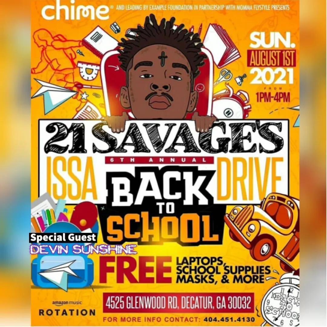 8amExposure's tweet image. Devin Sunshine featured!!
#TopClient on 21 Savages back to school event! 🔥🔥🔥