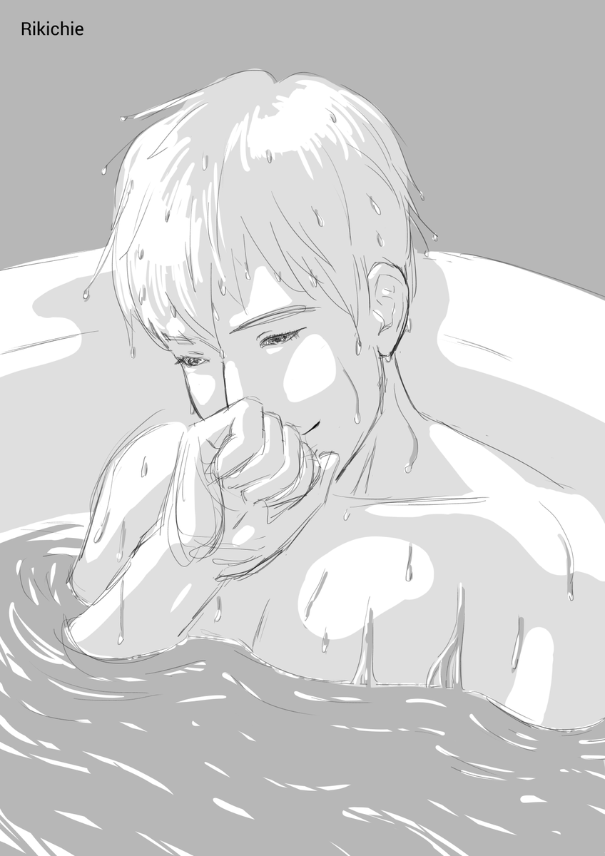 rikichie_'s tweet photo. My head hurts badly today so nothing elaborate for #YuuriWeek, just happy Yuuri being soft and in love.
Day 5 prompt: domestic bliss. These words always bring to mind this expression.
As usual, I prefer the sketch itself with nothing added. So have that, too. https://t.co/jKadk2wEe7