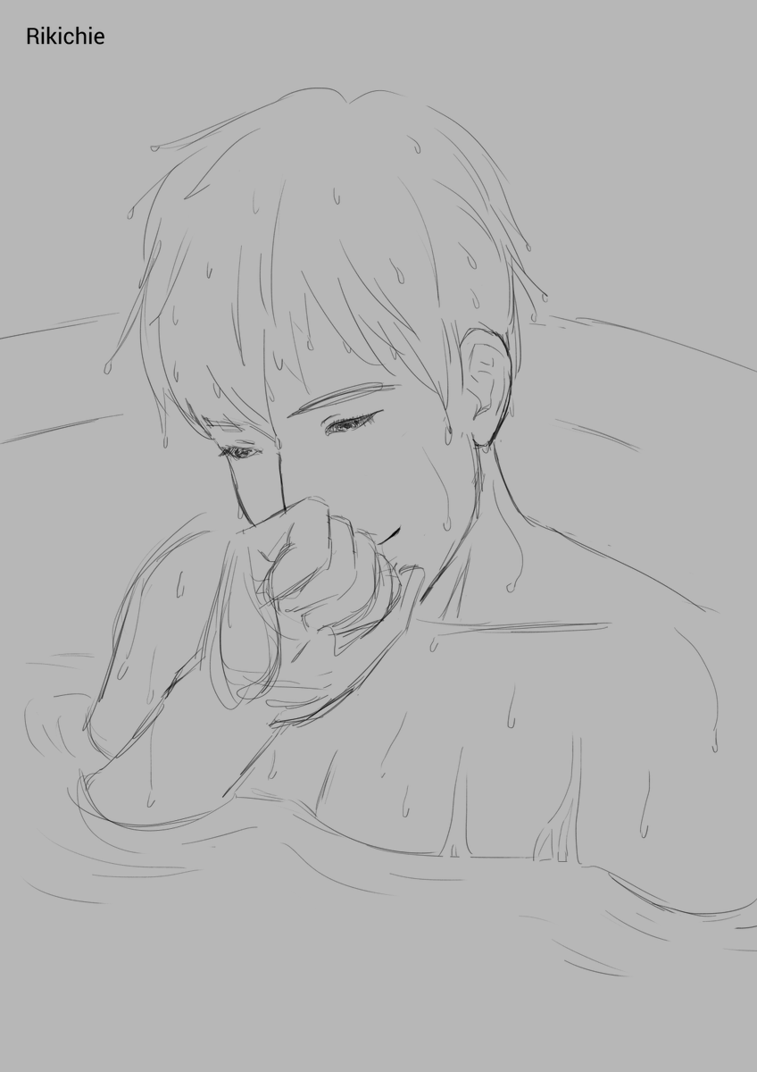 rikichie_'s tweet photo. My head hurts badly today so nothing elaborate for #YuuriWeek, just happy Yuuri being soft and in love.
Day 5 prompt: domestic bliss. These words always bring to mind this expression.
As usual, I prefer the sketch itself with nothing added. So have that, too. https://t.co/jKadk2wEe7