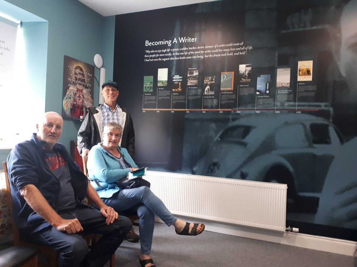 Visitors to the John McGahern Barracks, Breege Conway with her Brother from County Sligo and Micheal from County Leitrim .  Thank you for visiting folks.  Spread the word!  #johnmcgahern #boyle #Roscommon #roscommoncountycouncil