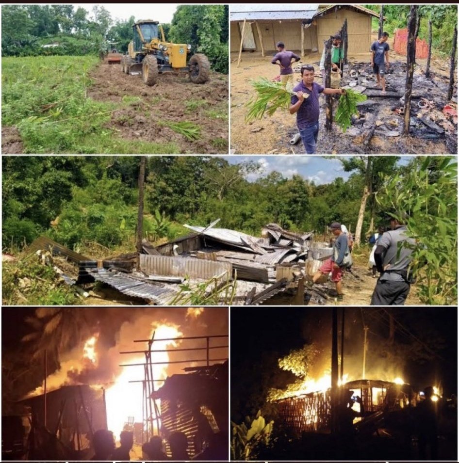 JUNGKOOK_kiie's tweet photo. This picture clearly show that himanta and Assamese illegal immigrants are the one Who illegally enter mizoram and burn down House in vairengte , himanta and his dirty politics , and now it is turning into BJP VS MIZORAM 

#himantaexposed
#mizoramspeaksout https://t.co/7bhkj43MOO