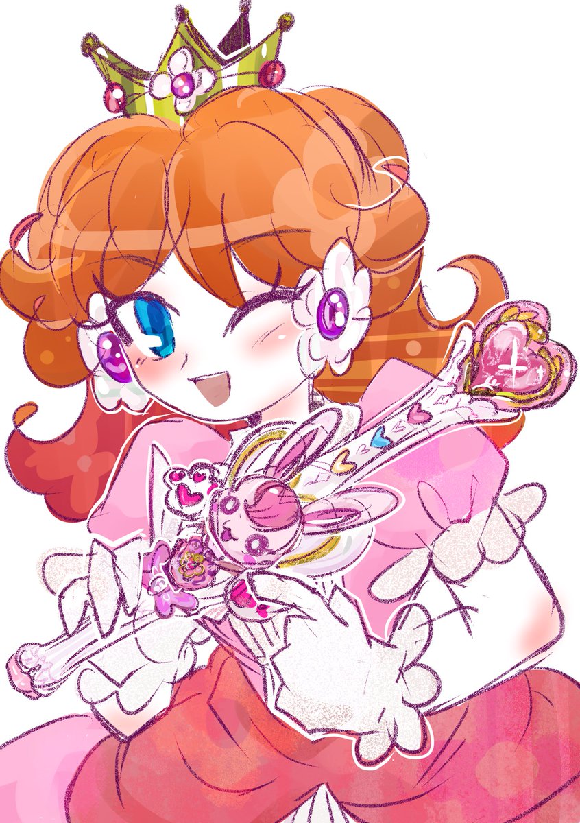 プリキュア Princessdaisy デイジー姫 キュアグレース ヒーリングっど らくがきしたがり屋skebやってますm Mﾍﾟｺﾘのイラスト