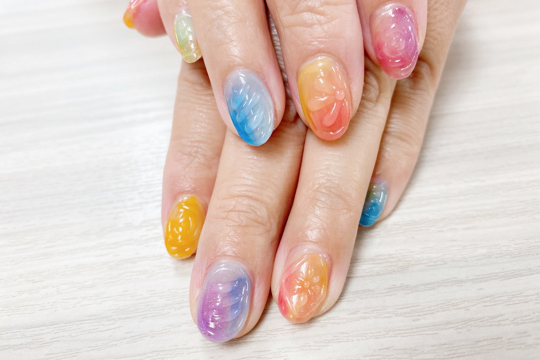 Fast Nail 立川店 スタッフのネイル ドロップ風 飴 ネイルです ファストネイル立川店 T Co T03gvtx5fu Twitter