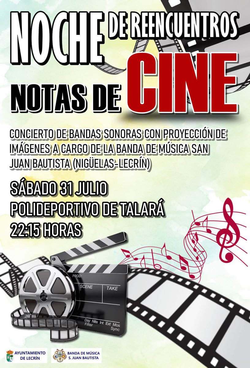 Esta noche ¡volvemos a tener una cita!

La banda <a href="/BMSJBNL/">B. M. San Juan Bautista</a> ofrece un concierto en el polideportivo de Talará. 

Ven, diviértete, ¡consume y colabora! Todo suma  

#TalaráIglesiaYA #queremosnuestraiglesiaya <a href="/LecrinComarcal/">El Comarcal de Lecrín</a>