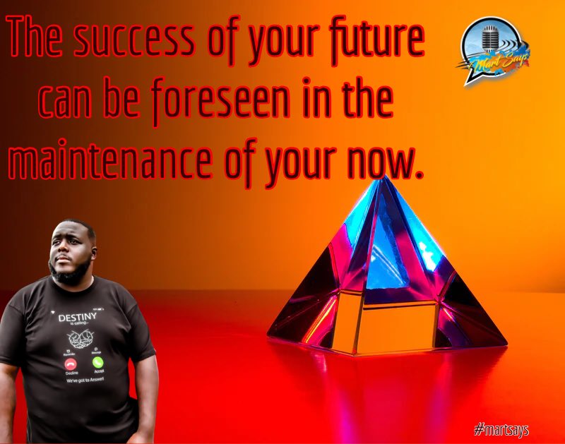 How you handle the places, things, and people in your space now, shows you how you’ll handle the next level. Prepare NOW for what you want later! #martsays #morningmotivation